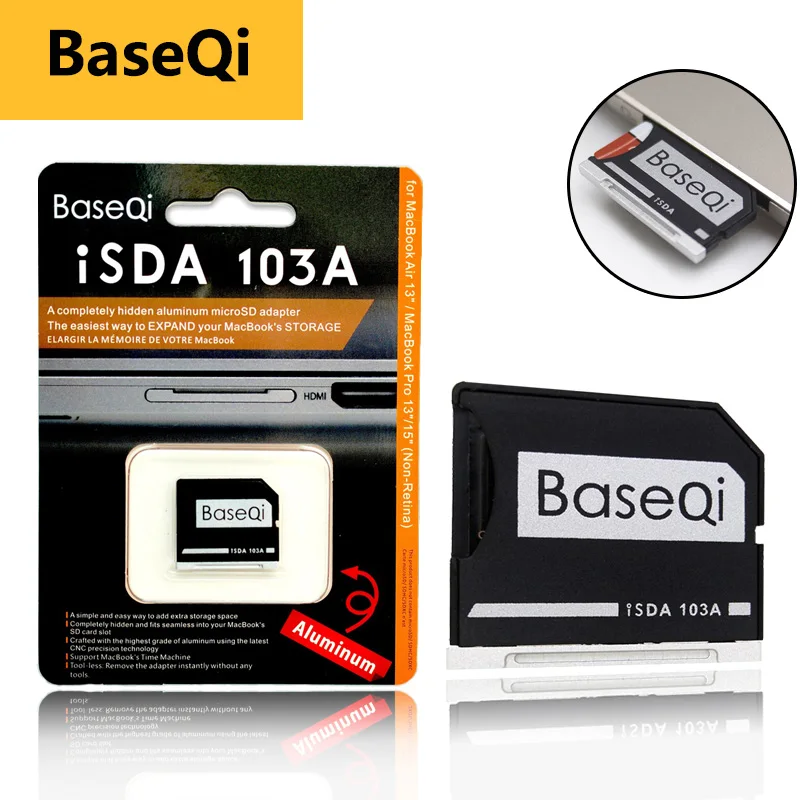 Адаптер Micro SD BaseQi для MacBook Air кардридер 13 &quotкарт памяти pro duo компактный адаптер