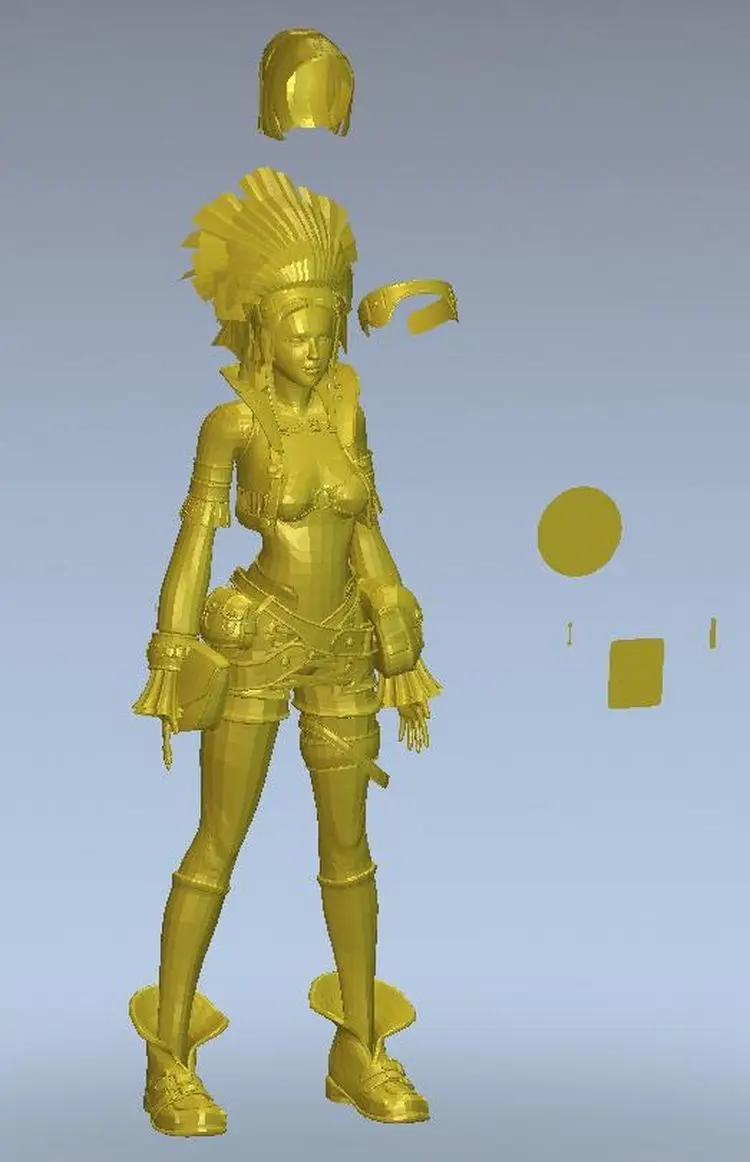 

3d model relief for cnc or 3D printers in STL file format female warrior