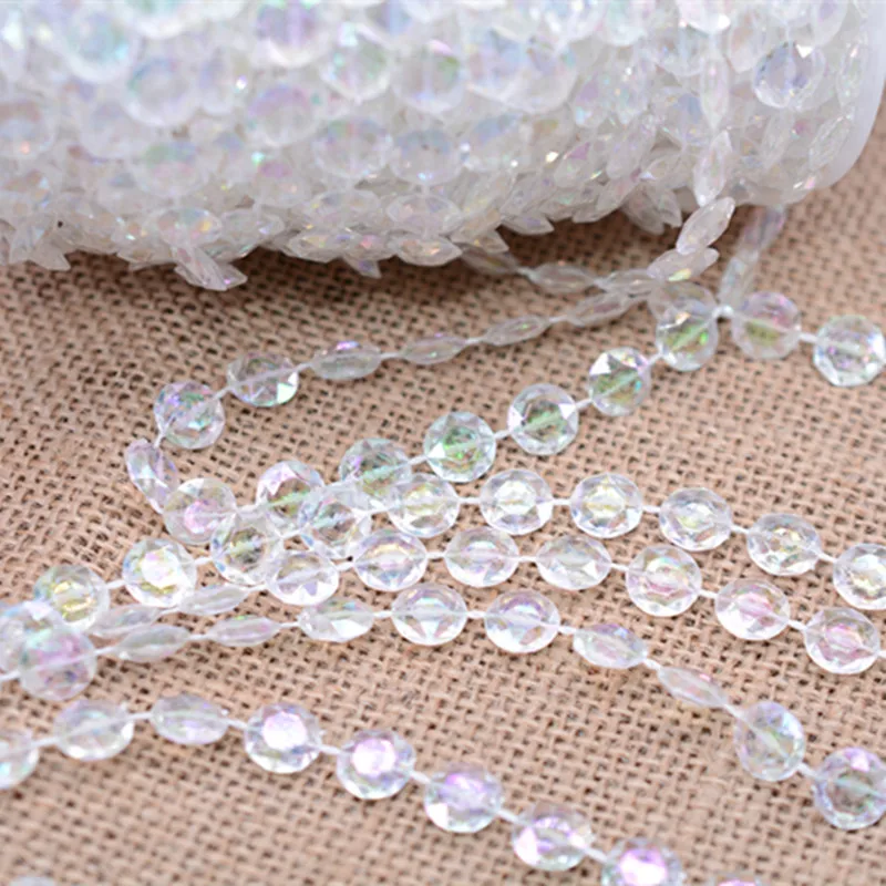 Переливающиеся искусственные акриловые бусины 20 м мерцающие свадебные