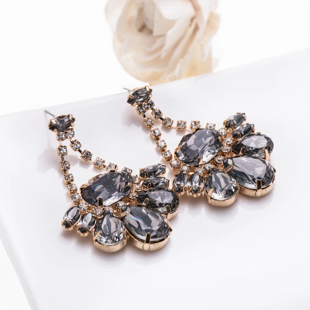 2015 горячая распродажа элегантных женщин серьги потрясающие золота заполнены