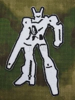 macross skull team robot embroidered patch b2540