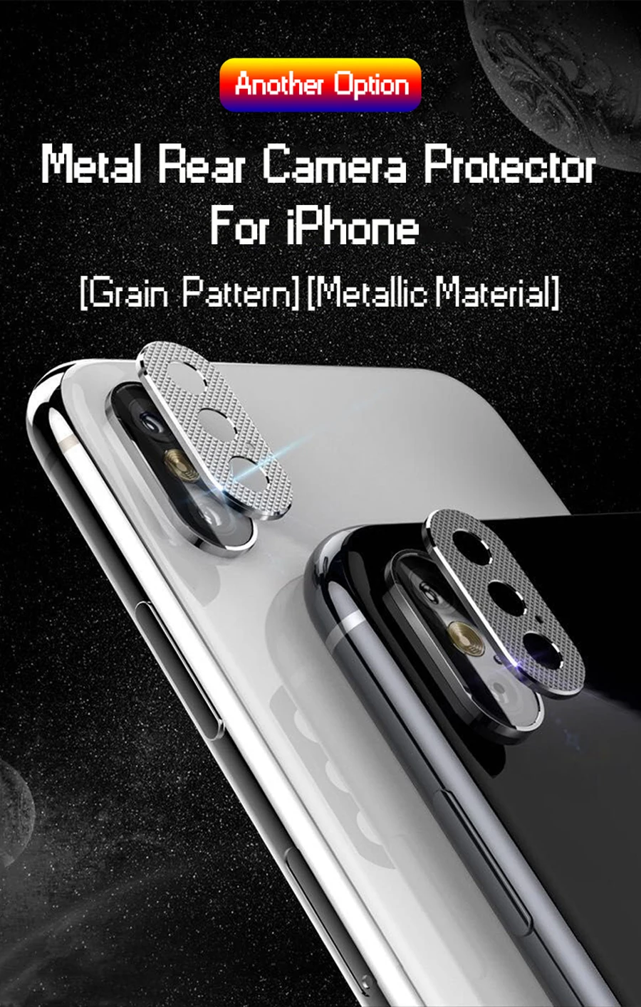 Задняя камера протектор для iPhone X XS Max XR 7 8 6s Plus на iPhone X защитная металлическая крышка для объектива Кольцо для пробирок защитное кольцо для объектива