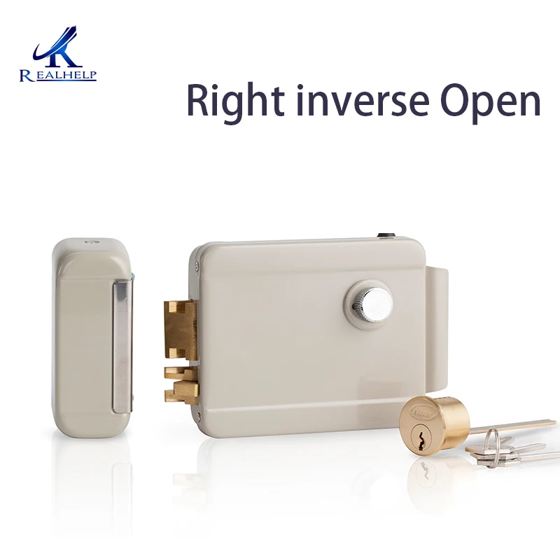 Right Inverse Open Левый и правый открытый замок, Электрический дверной замок, привод двигателя, замок для видеодомофона, система контроля доступа, подходит для всех дверей - Цвет: Right Inverse Open