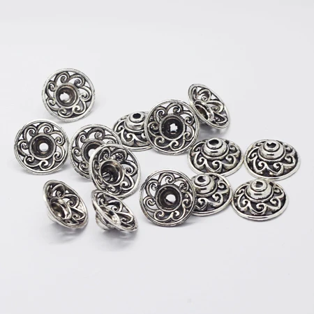 Античные Серебряные Металлические колпачки для изготовления ювелирных изделий