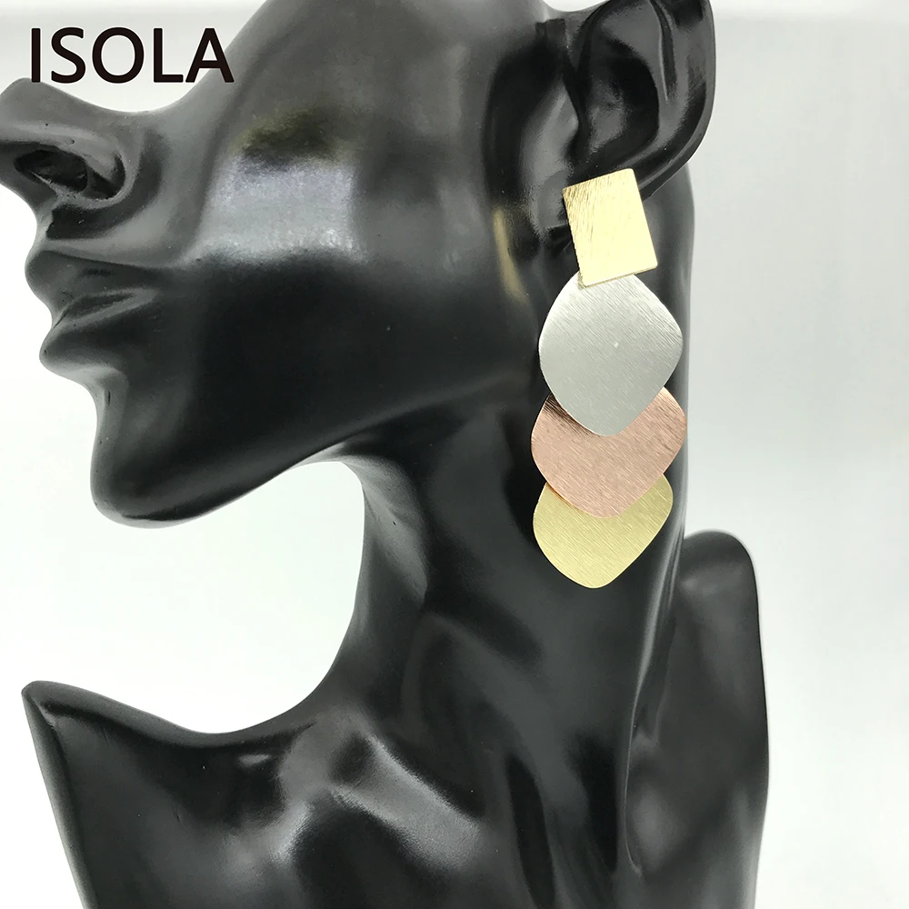 Минималистичные Многослойные многоярусные серьги ISOLA эффектные очаровательные