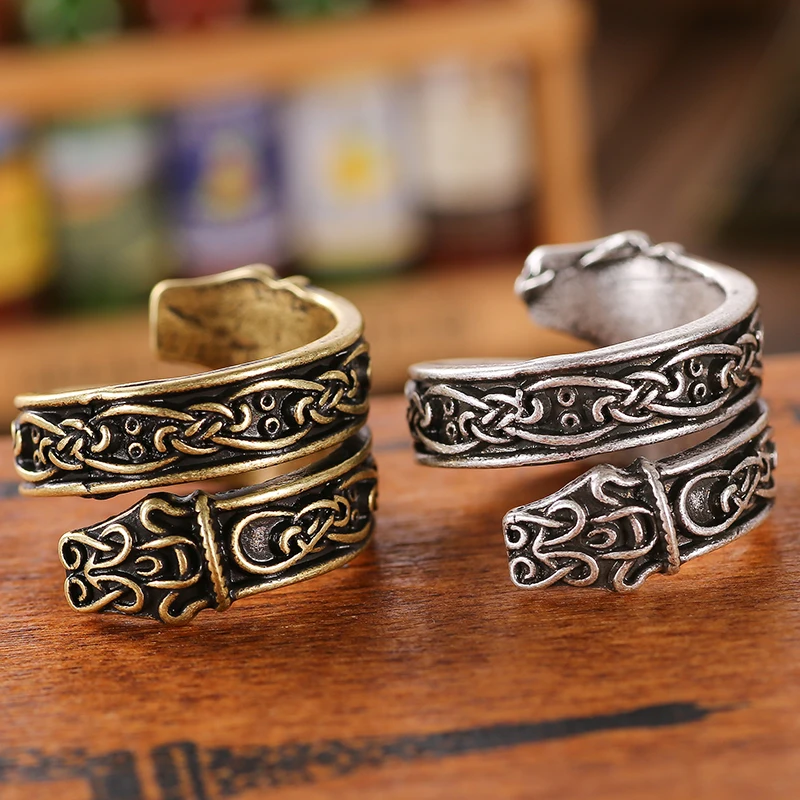 Pagan веревка кольцо Селтика дракон регулируемые ювелирные изделия викинга 1 шт|Кольца| |