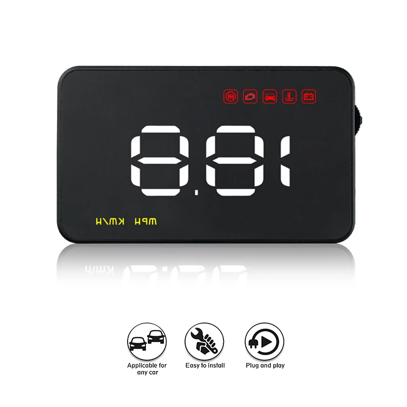 DDHAO A100 HUD Дисплей OBD2 II EUOBD скорости автомобиля проектор лобовое стекло Overspeed