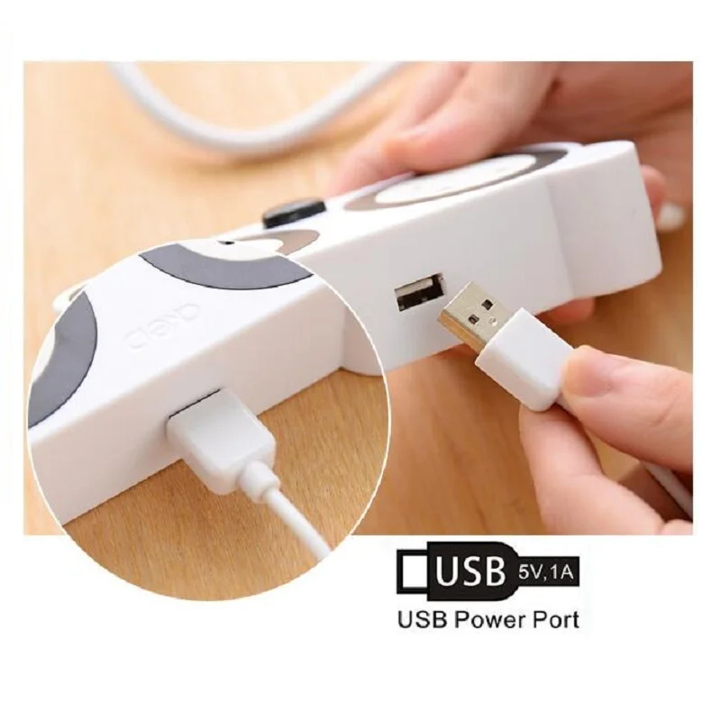 Дорожный адаптер портативный удлинитель питания розетка 2AU 5 в 1 А USB для зарядного