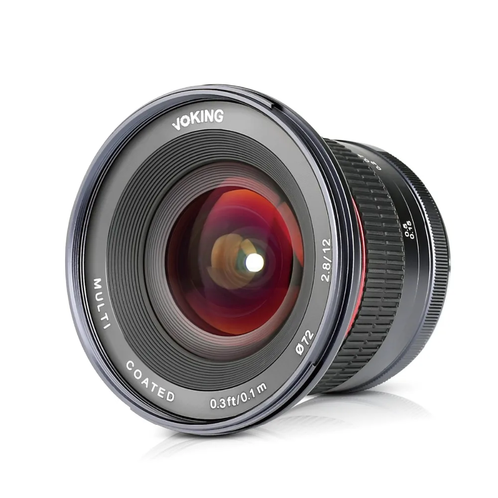VOKING VK-12mm F2.8 с многослойным покрытием фиксированный ручной фокус объектив для
