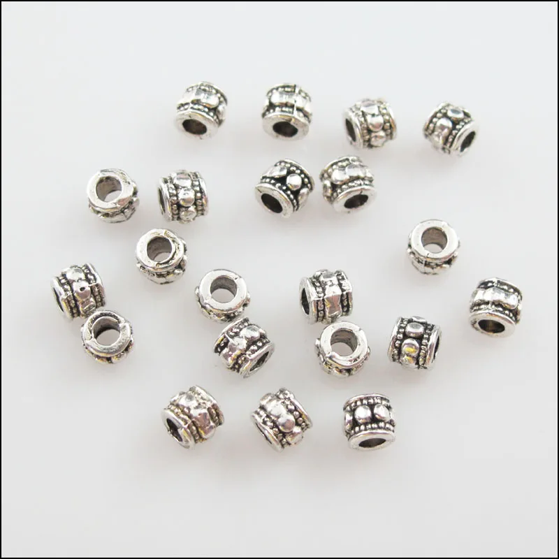 120 шт. Тибетский серебристый цвет Крошечные Круглые бусины-разделители 4 мм |