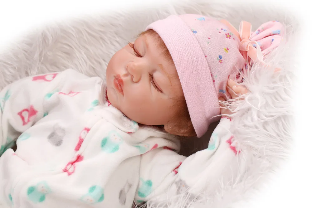 Lifelike Silicone Reborn Baby Doll Toys For Child Brithday Present Gift Play House Cute Soft Sleeping Newborn Girl Babies | Игрушки и