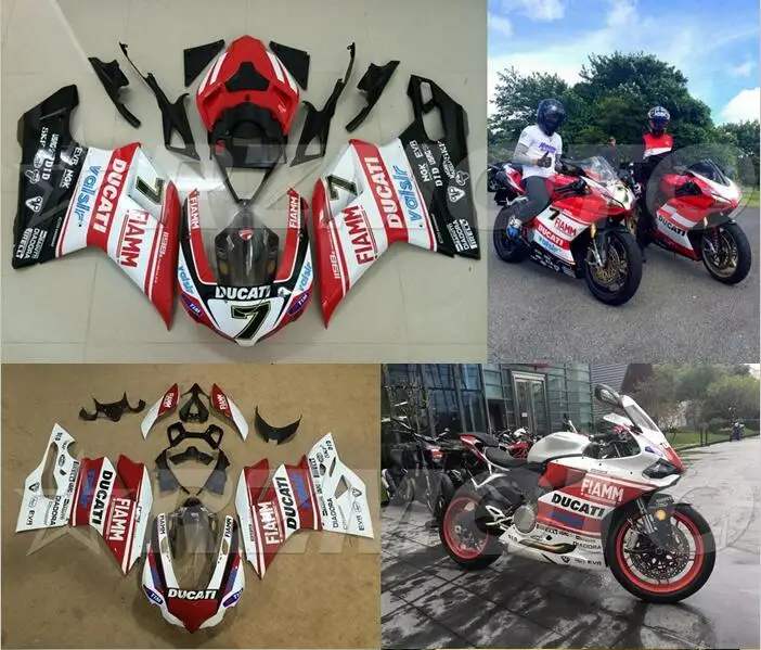 ABS мотоцикл обтекатель комплект для DUCATI 899 1199 1199S Panigale s 2012- кузов литья под давлением ACEKITS Магазин № 0036