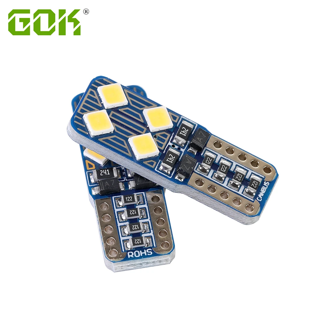 10 шт. светодиодные лампы T10 Canbus 8smd 3030 Led w5w 168 194 автомобильные Внутренние огни