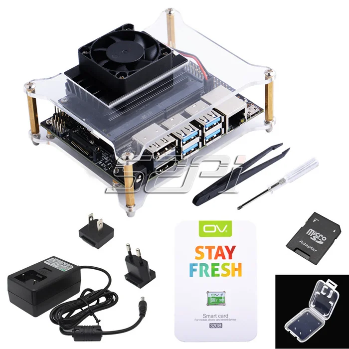 Bundle5 52pi NVIDIA Jetson нано комплект разработчика четырёхъядерный 64-разрядный процессор ARM Процессор 128-интегрированная ядром для artiticial интеллект глубокого обучения AI вычислительная - Цвет: Bundle5