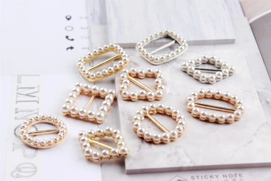 Круглый жемчуг Южная Корея металлический круг-воротник декоративная пряжка