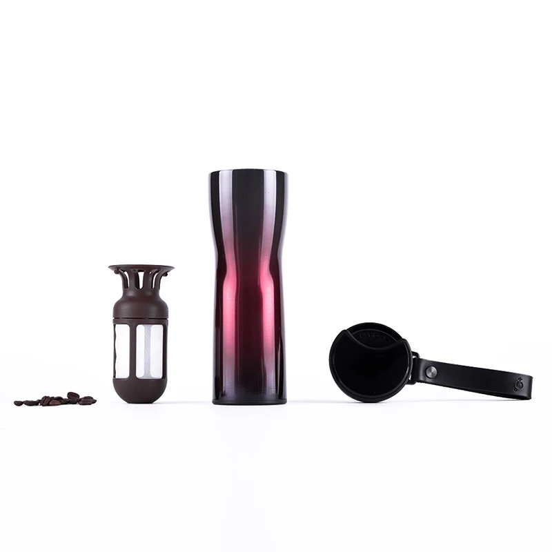 Xiaomi Kiss Fish Slim Smart Cup 430 мл OLED температурный экран портативная чашка для горячей воды из нержавеющей стали с кожаной веревкой