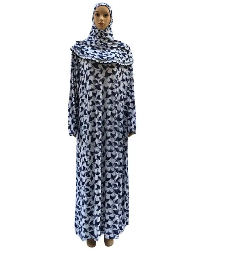 2018 Women's Muslim Dress Kaftan Abaya Dubai Robe New Fashion Quality Long Sleeve Loose Plus Size Printing Hijab Dresses |