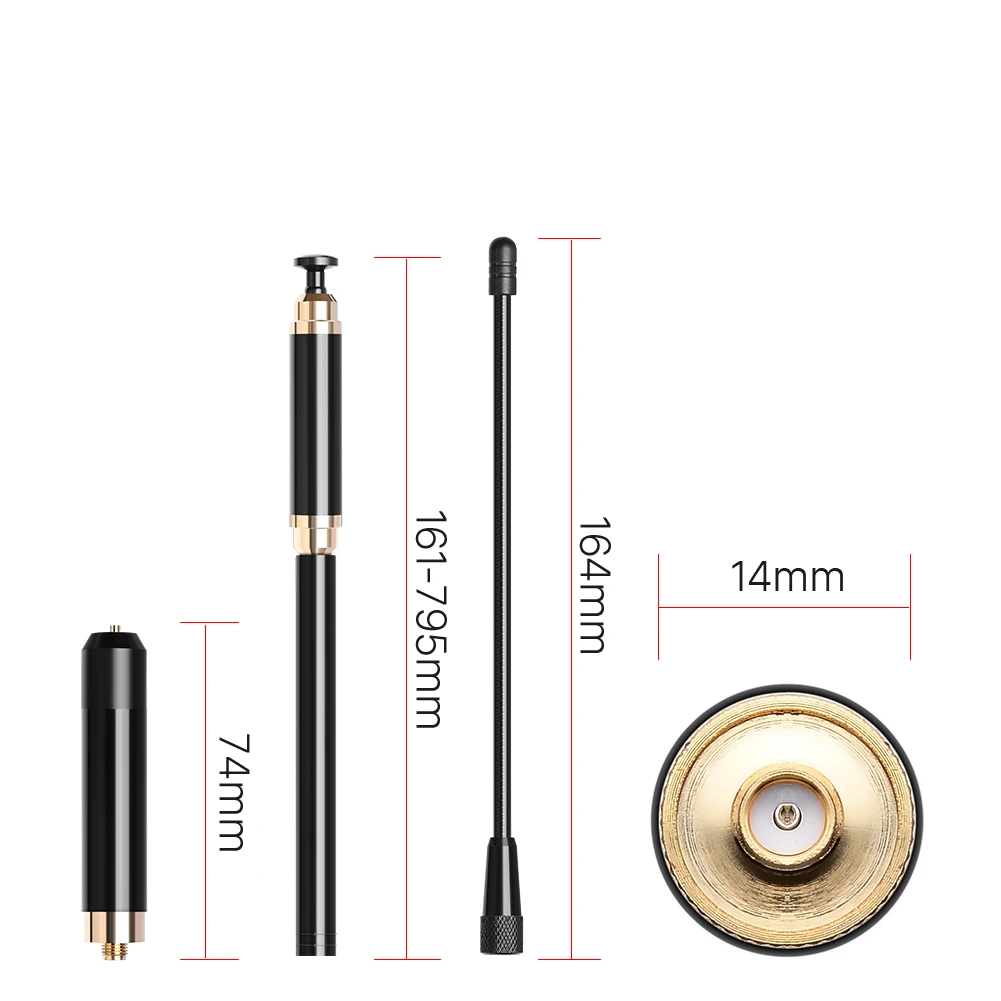NKTECH антенны Dual Band с высоким коэффициентом усиления продлить SMA-F для BaoFeng UV-5R DM-5R UV-82