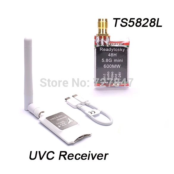 UVC and TS5828L Мини 5,8G FPV приемник UVC видео нисходящий OTG VR Android телефон+ TS5828L+ 1000TVL линия 2,8 мм NTSC PAL w/камера объектив сиденье - Цвет: UVC and TS5828L