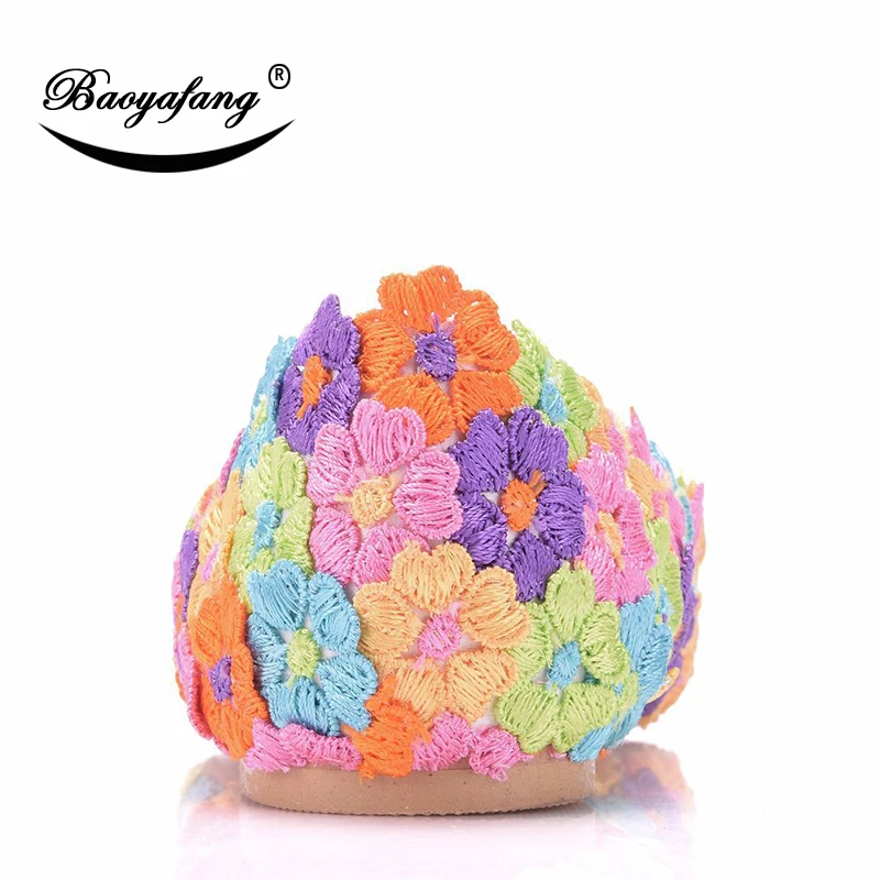Bao Ya Fang Women's Bride's color wedding shoes Bridesmaid Dresses Flat-soled Shoes Fashion lace shoes Sweet Banquet Shoes