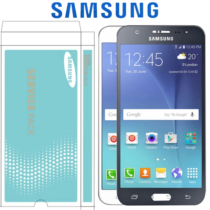 Оригинальный Super AMOLED экран 5 дюйма для SAMSUNG Galaxy J7 2015 J700 J700F J700H J700M ЖК дисплей