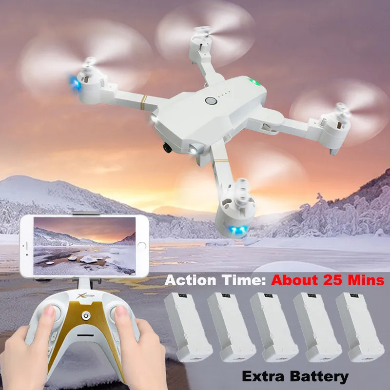 Attop XT 1 Plus мини складной Дрон время полета 25 минут с FPV WIFI 1080P HD камера