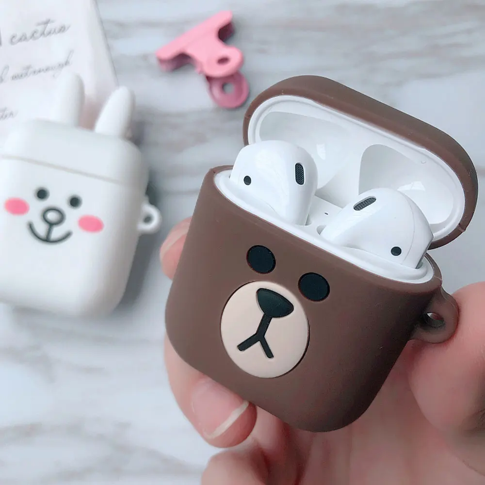 KISSCASE мягкий мультяшный защитный чехол для Airpods мини восхитительный наушников