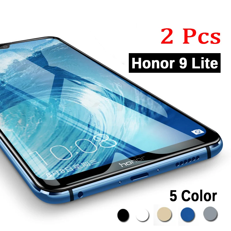 Закаленное стекло для Huawei Honor 9 Lite 2 шт. полное покрытие защитное на Honor9 Light 32 ГБ 64
