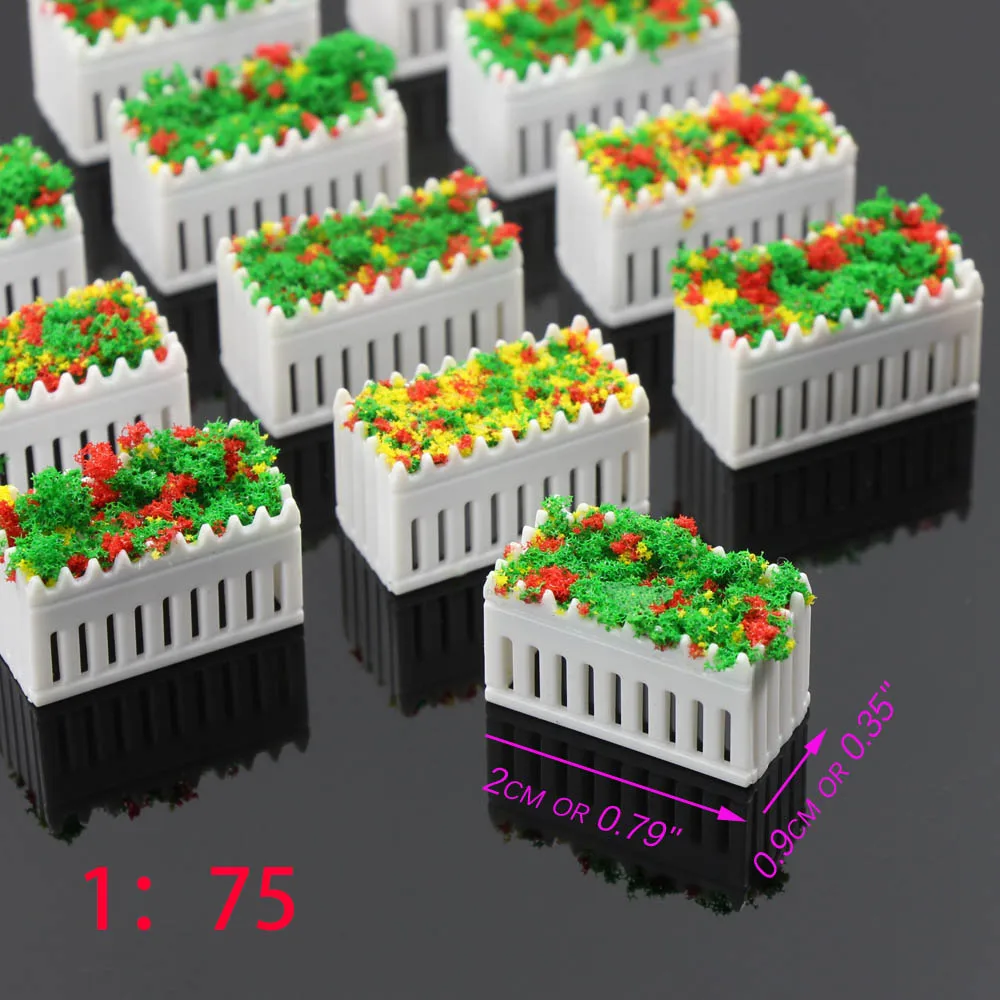 GY39 12 шт. прямоугольный цветочный парк садовый Железнодорожный бордюр модель