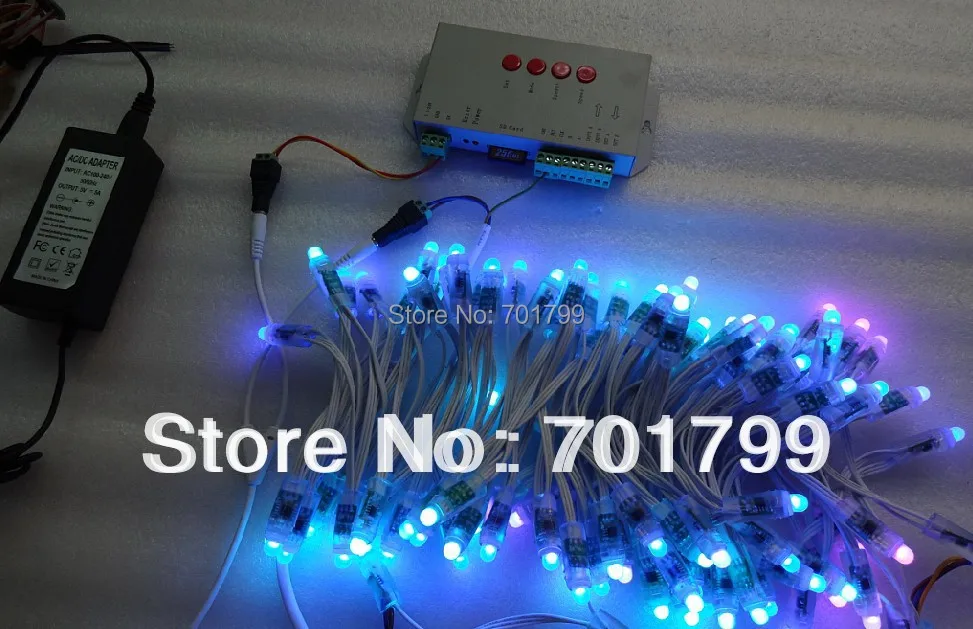 100 шт. 12 в пост. Тока мм WS2811 led pixel node с полностью белый провод (20AWG) класс IP68|ip68