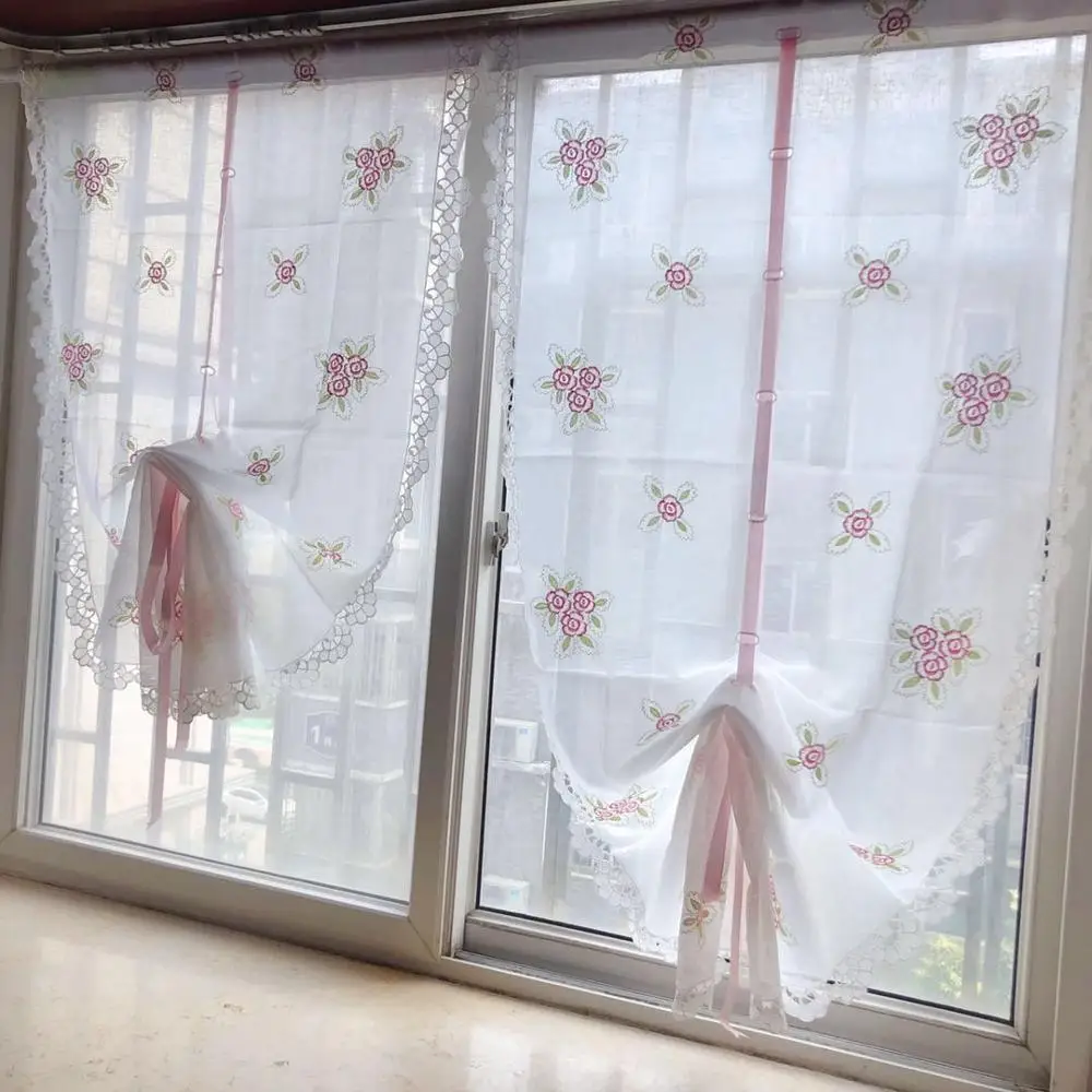 Французский романтический образ Стиль розовой лентой с цветочным орнаментом и