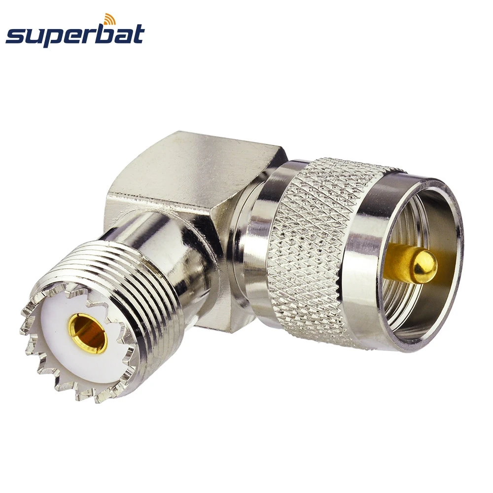 Адаптер Superbat UHF 50 Ом прямоугольный штекер к гнездо RF коаксиальный разъем|plug adapter