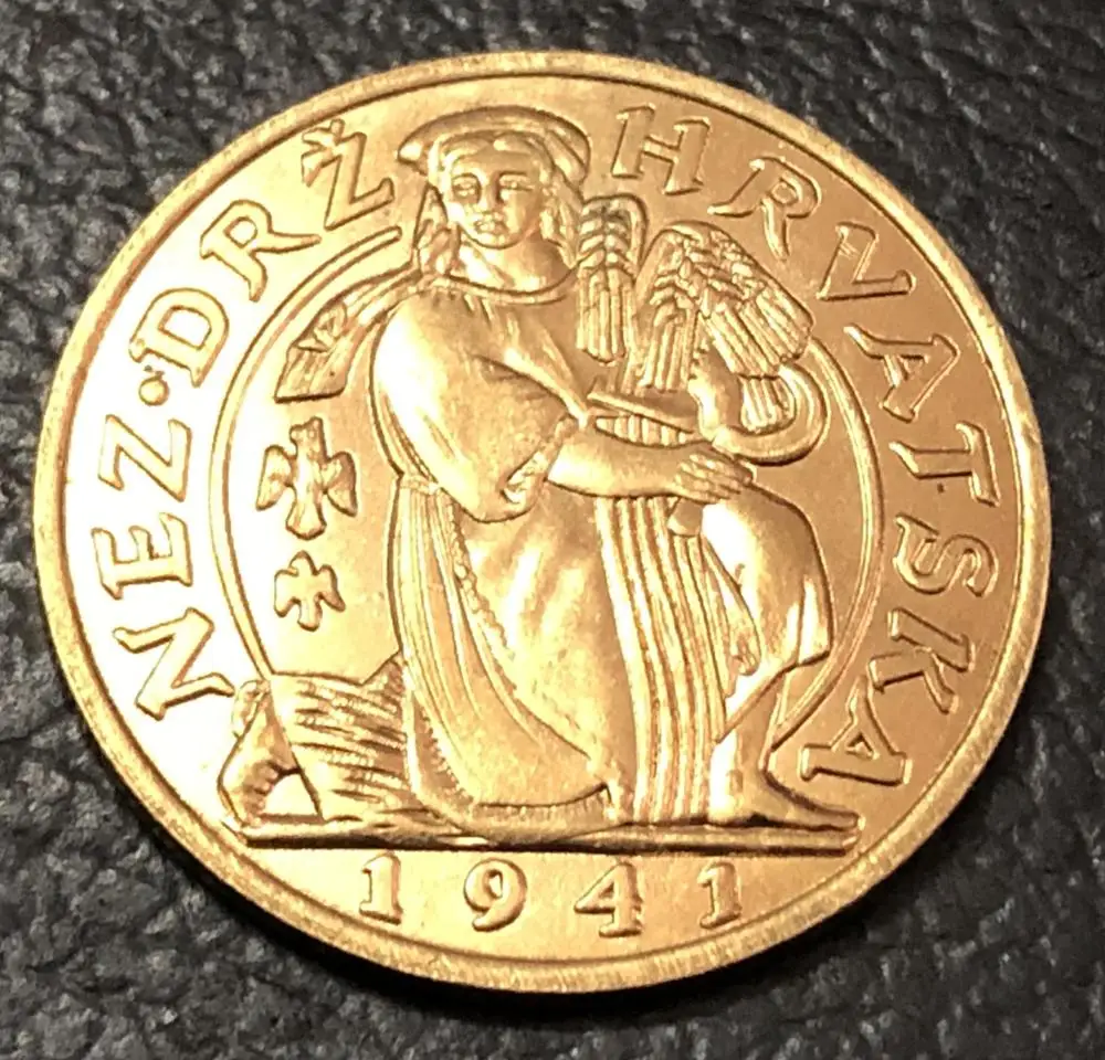 1941 Хорватия 500 женщина жнец Kuna|Безвалютные монеты| |