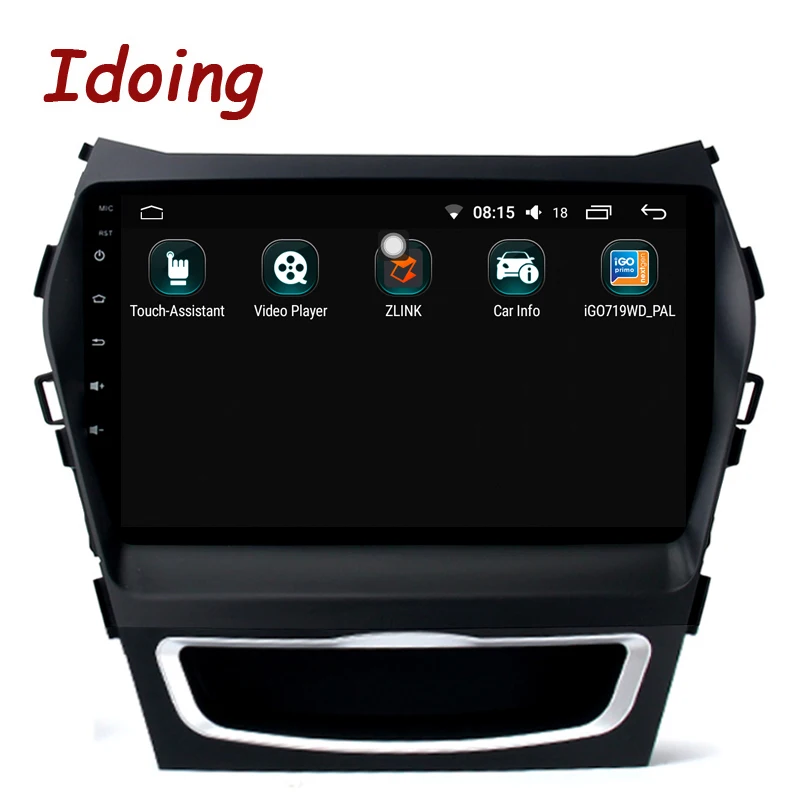 Idoing " 4G ram 64G rom 2.5D ips 8 ядерный автомобильный Android 8,0 радио плеер подходит для hyundai IX45- Встроенный gps навигация ГЛОНАСС
