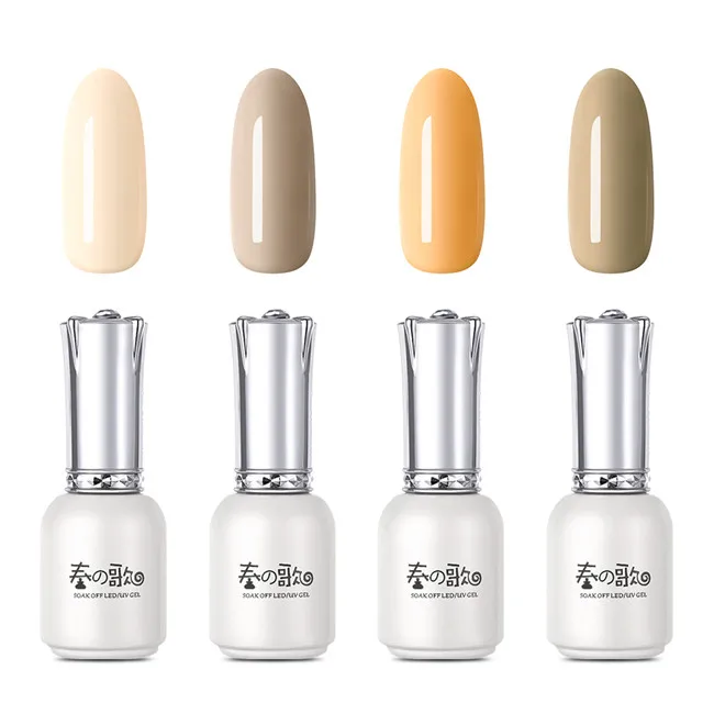 12ml Nail Gel Polish Pure Nail Art DIY Design Long-Lastig Soak-off UV Gel Lacquer Manicure Gel Varnish Base Coat Top Coat - Цвет: 4pcs set2