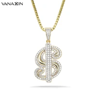 vanaxin 925 silver dollar pendant mark pendants necklaces for menjewelry accessory aaa bling bling cz stone chain gift