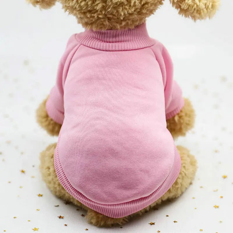 Однотонная Одежда для собак мягкие хлопковые толстовки с капюшоном спортивное