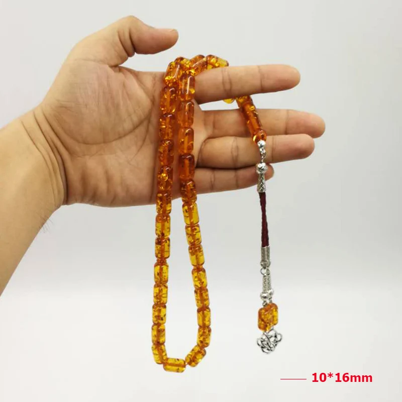 Ambers цвет смолы tasbih мусульманские четки популярный стиль металлические кисточки
