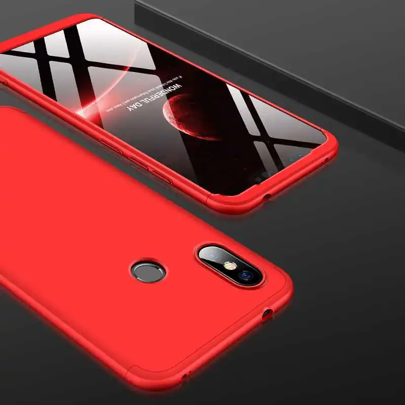 Mokoemi Мода 360 полная защитная Броня 6,2" для Xiaomi Redmi Note 6 Pro Чехол для Redmi Note 6 Pro Чехол для телефона - Цвет: Red Red
