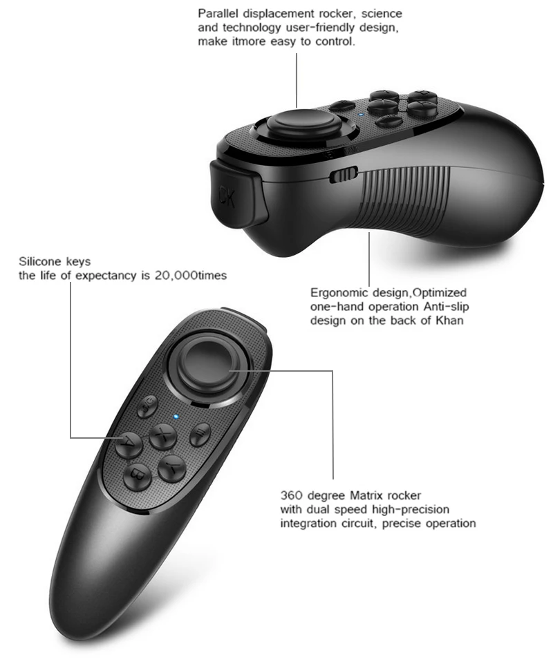 For Android Gamepad Universal Bluetooth Gaming Joystick Wireless Joypad Remote Controller for Phone VR BOX Glasses | Электроника