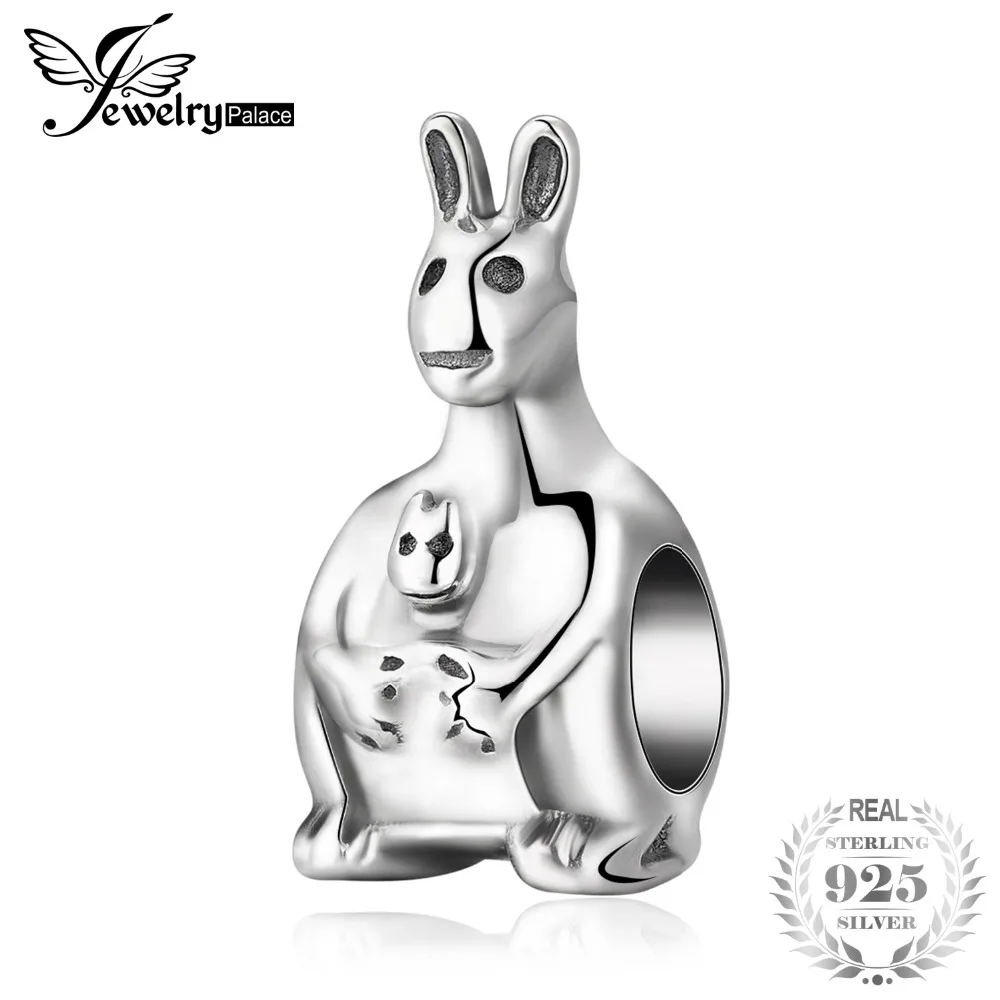JewelryPalace 925 пробы серебро мама кенгуру и ребенка Joey Шарм Бусины Fit Браслеты для