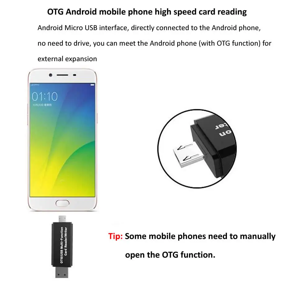 OTG кард ридер Electop Type C Micro USB 3 в 1 высокоскоростной 2 0 универсальный TF/SD для Android