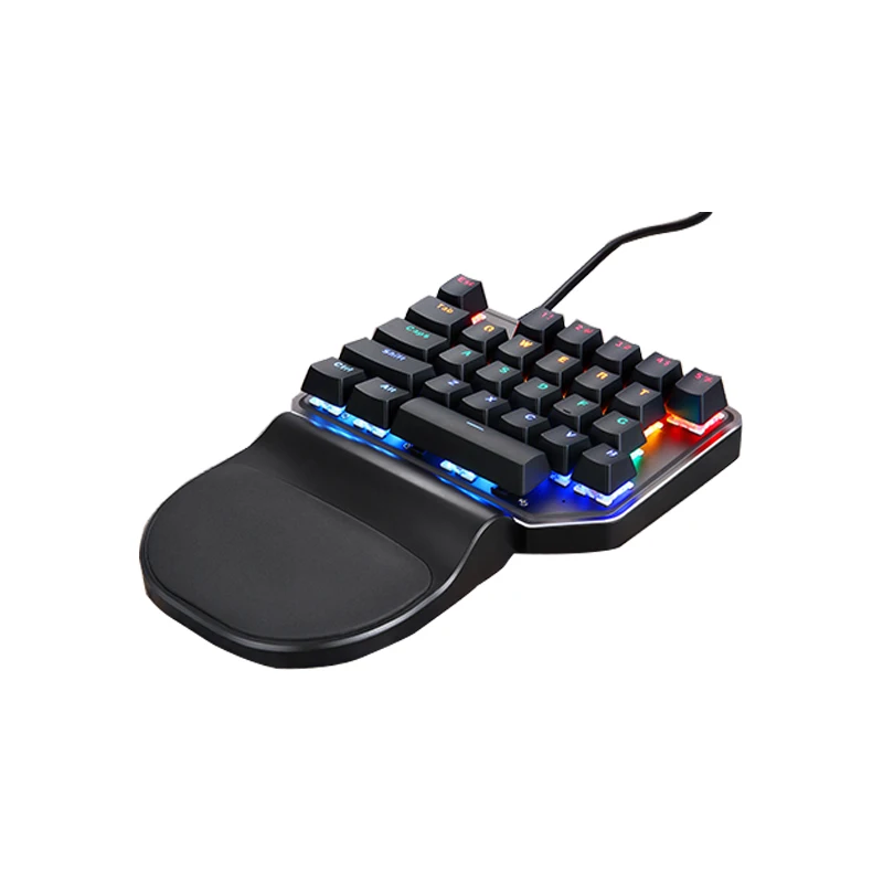 Motospeed K27 оригинальная USB Проводная Механическая Одноручная клавиатура с синим