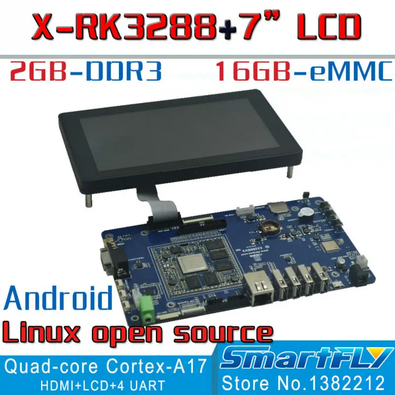 

RK3288 Quad Core ARM Cortex-A17 Development Board 2GB DDR3 16G demo board 4K 2.4G/5GVWifi Firefly android linux demo board