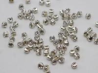 288 silver colour colour clear crystal glass rose montees 3mm ss12 sew on rhinestones beads