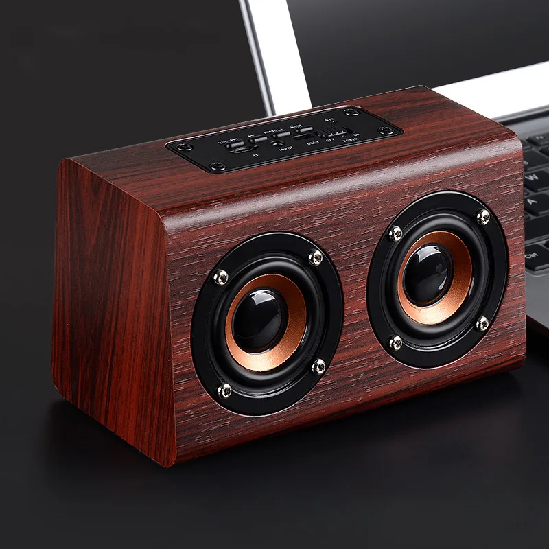 Винтаж Altavoz деревянный Bluetooth Сабвуфер Портативный Динамик Caixa де сом музыка