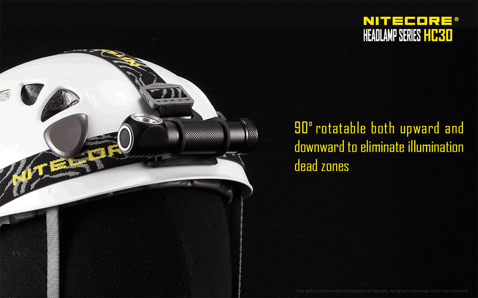 NITECORE HC30 осветительный светодиодный поворотный съемный легкий налобный фонарь двойного назначения