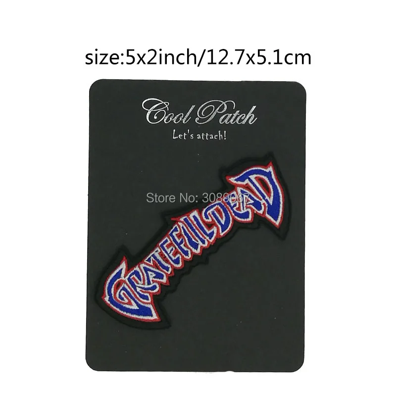 5 &quotGRATEFUL DEAD LOGO ВЫШИТАЯ Музыкальная Группа Iron On пластырь rockabilly TRANSFER Скрапбукинг