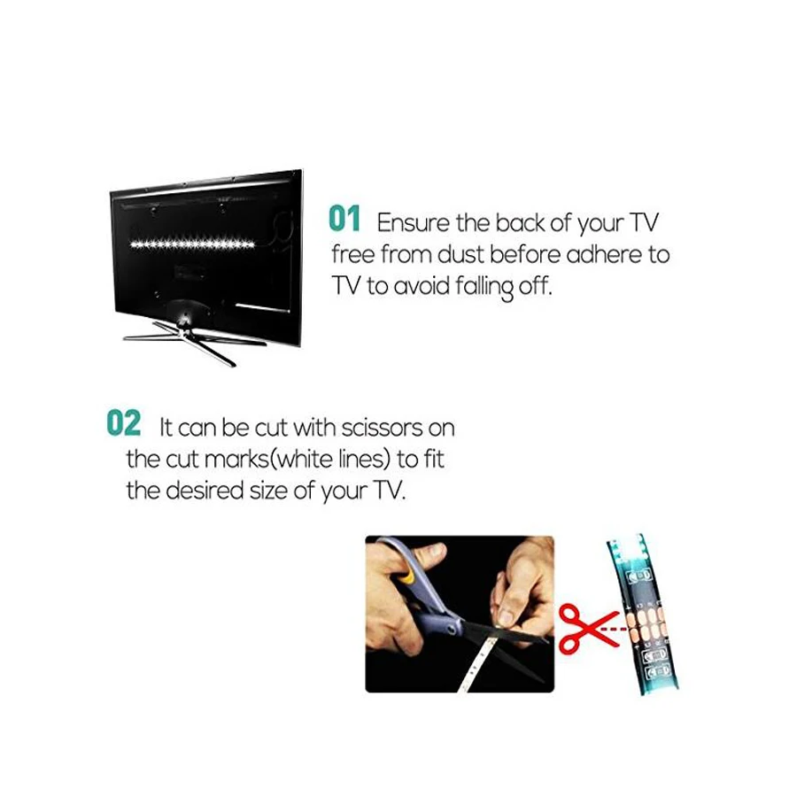Goolook DC 5 в USB Светодиодная лента светильник 5050 RGB водонепроницаемые светодиоды для