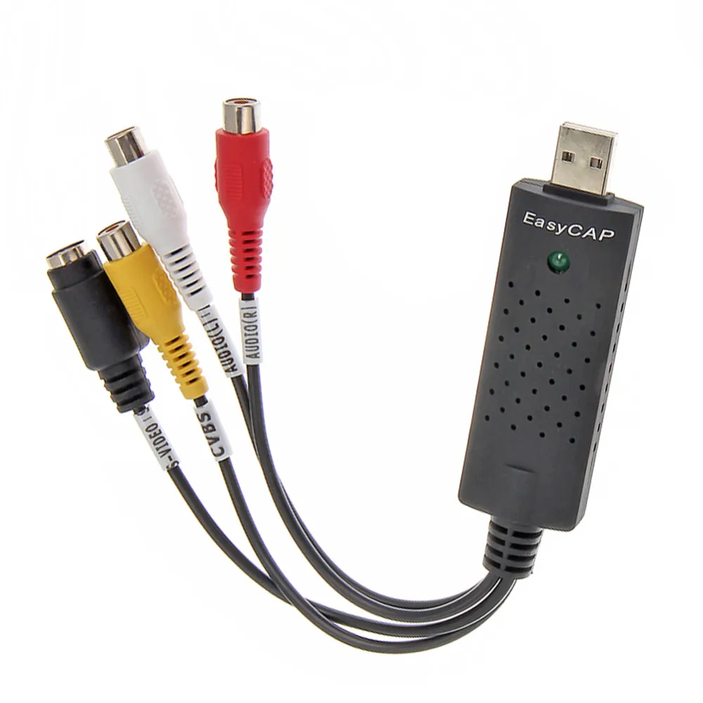 1 шт. USB 2 0 Видео ТВ DVD VHS Захват адаптер конвертер аудио видео кабели для ПК |